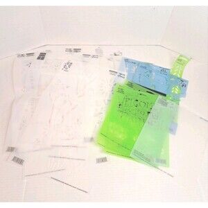 Simply Stencils by Plaid Mixed Lot 16 Alphabet Flowers Bugs Animals Garden Craft